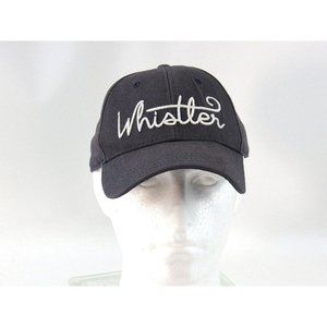 Whistler Blackcomb Mountain Adjustable Hat Cap B.C. Canada Ski Resort Dark Blue